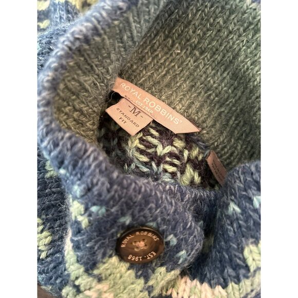 Vintage Royal Robbins Alpaca Blend Winter Nordic Button-Up Cardigan Medium - Picture 3 of 7